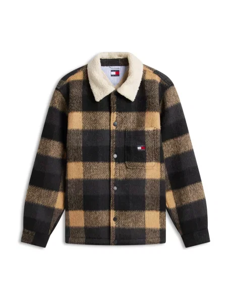 Tommy Jeans Prijelazna jakna pijesak / antracit siva crna