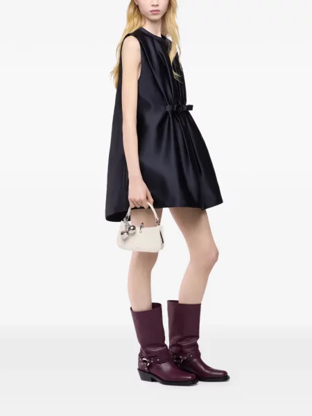 Rochie mini Rabanne cu funde de costum mini negru
