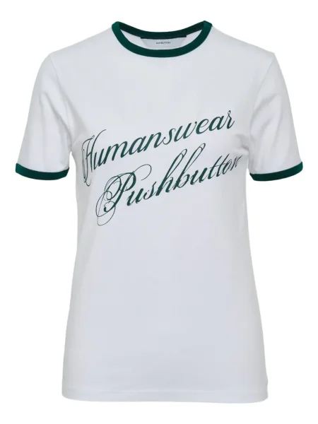 Tricou Pushbutton cu imagine alb