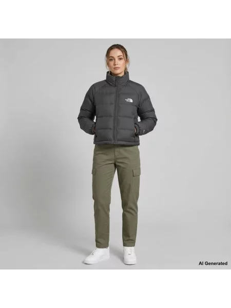 The North Face geacă cu puf pentru femei Hydrenalite gri