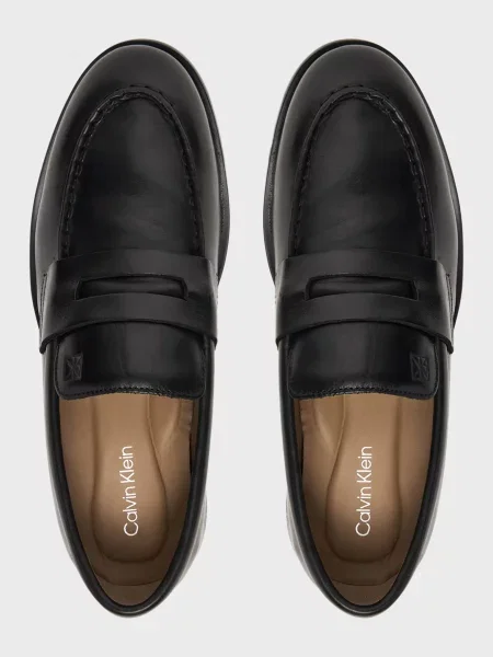 Кожаные лоферы Calvin Klein черные