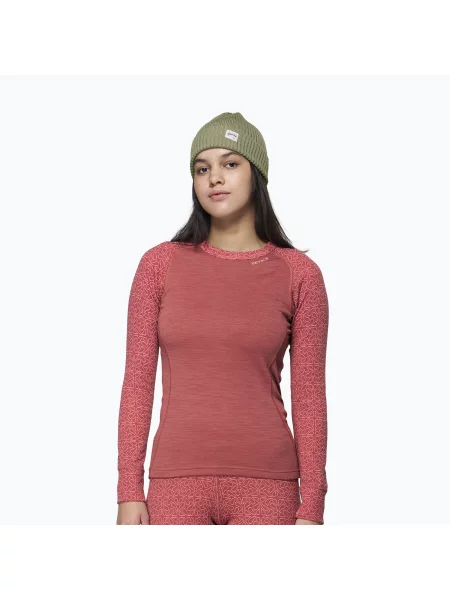 Bluză termoactivă pentru femei Devold Duo Active Merino marsala