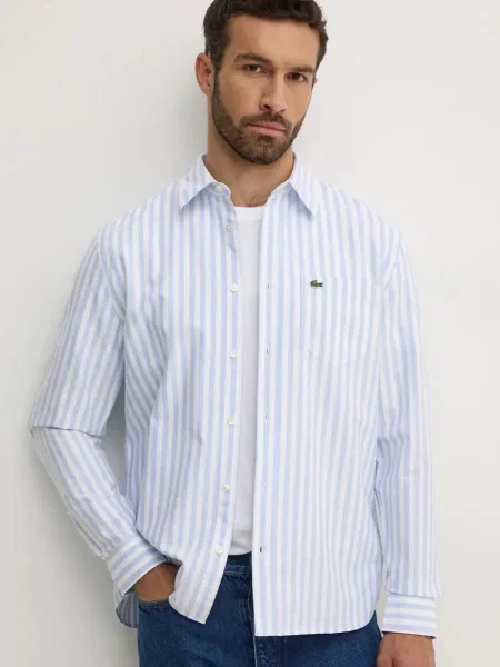 Lacoste cămașă barbati cu guler clasic regular albastru