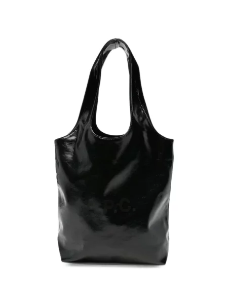 Geantă shopper A.p.c. cu imagine negru