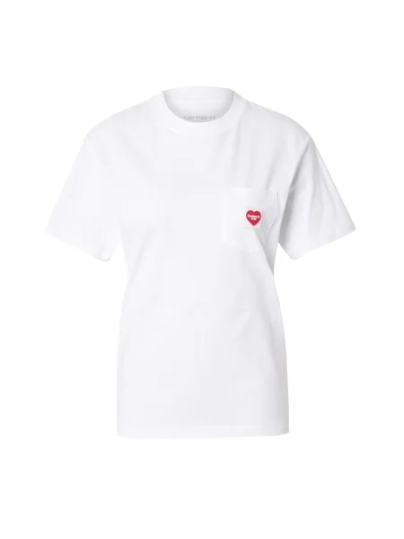Carhartt WIP Tricou roșu alb