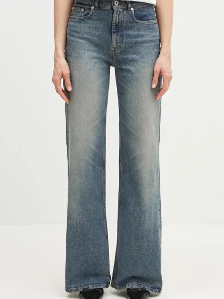 Kenzo jeans femei high waist albastru