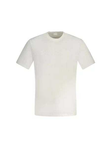 Guess t-shirt ALPHY szary z aplikacją biała