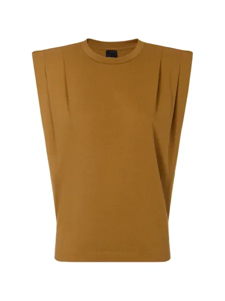 Tricou Pinko plisat maro