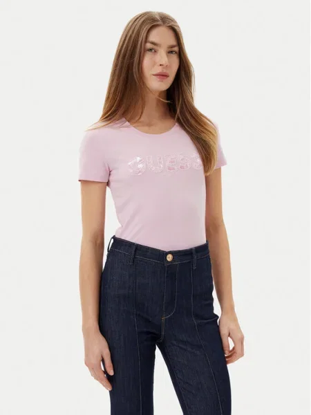 Тениска Guess виолетово