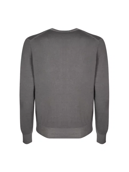 Sweter Dell'oglio z kaszmiru z okrągłym dekoltem beżowy