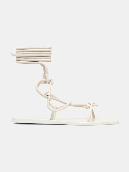 Шкіряні сандалі Rick Owens Lilies Penta бежевий