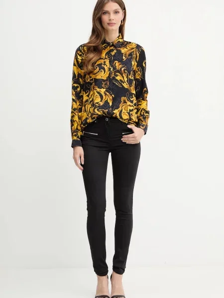 Versace Jeans Couture koszula regular z kołnierzykiem klasycznym czarny