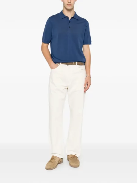 Scurt tricou polo Jeordie's albastru