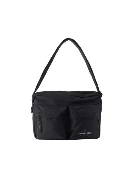 Geantă crossover Calvin Klein Bolt Laptop Flight Bag Negru alb