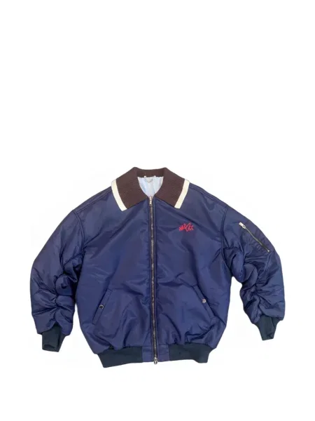Gulerat geacă bomber Charles Jeffrey Loverboy tricotate albastru