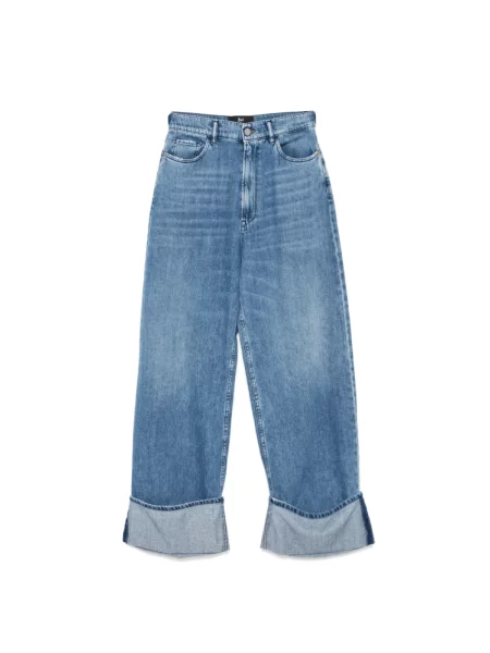 Szerokie jeansy 3x1 niebieskie