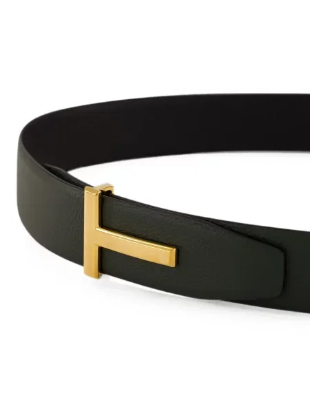 Cu centură curea Tom Ford din piele cu cataramă verde