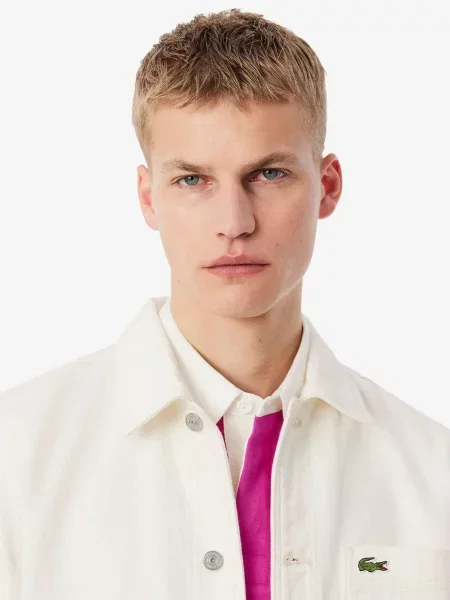 Джинсова куртка Lacoste біла
