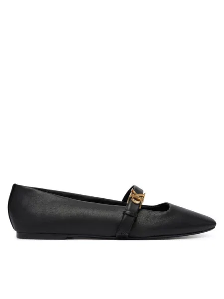 Calvin Klein Balerini Squared Ballerina Mj Lth Mg Hdw negru