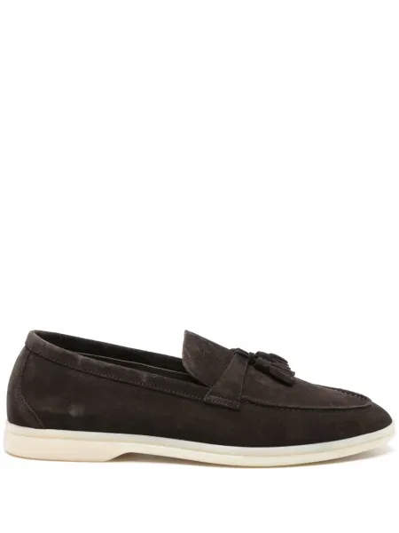Pantofi loafer Scarosso din piele de căprioară maro