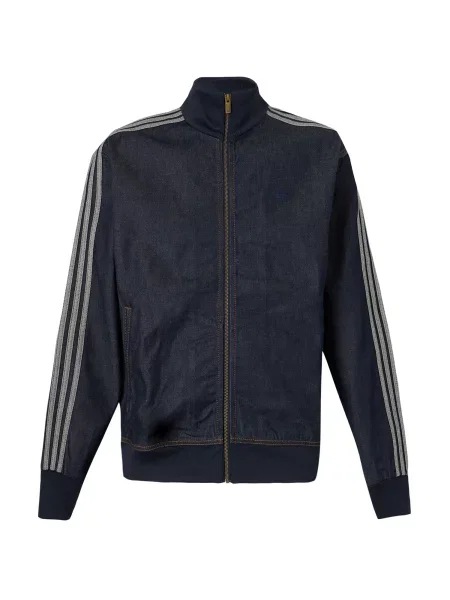 ADIDAS ORIGINALS Prijelazna jakna Firebird Adicolor sivkasto / tamno plava