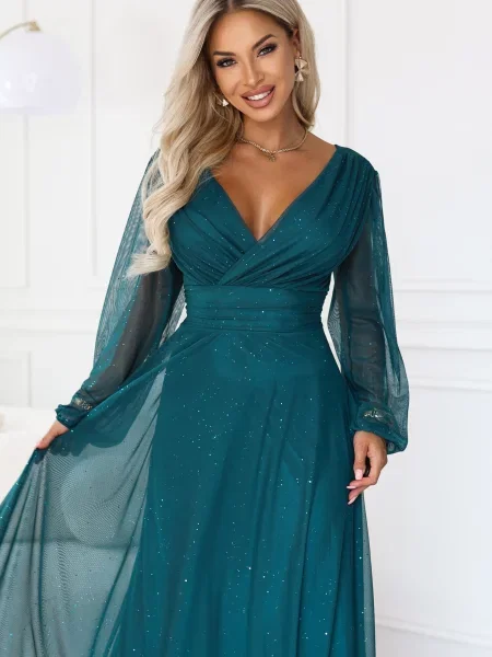 Maksi haljina Numoco Basic zelena