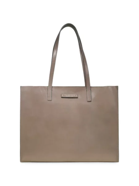 Geantă shopper The Bridge din piele cu autograf