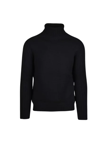 Sweter z golfem Gran Sasso wełniany czarny