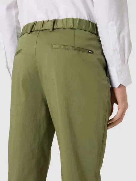 Spodnie garniturowe w jednolitym kolorze o kroju regular fit model Perin' Boss