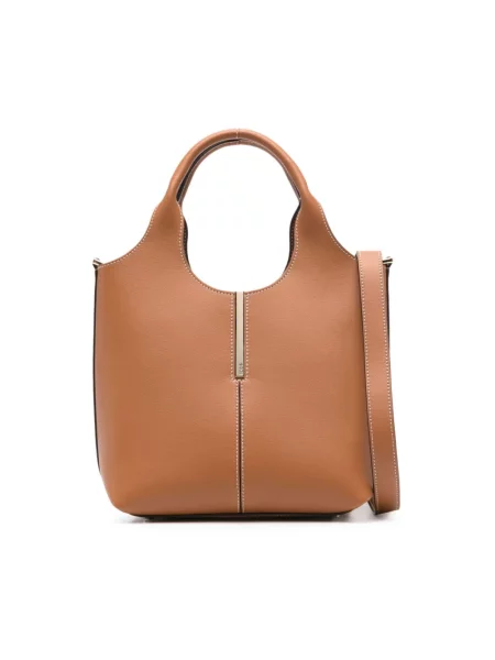Shopperka Tod's skórzana brązowa