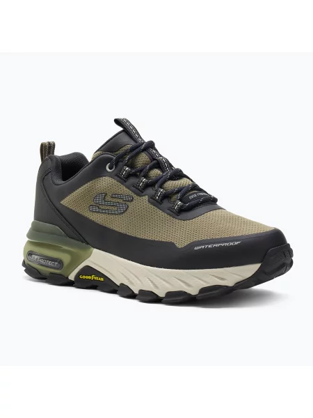 Férfi cipő SKECHERS Max Protect Fast Track olive/black Max Protect Fast Track OLBK fekete