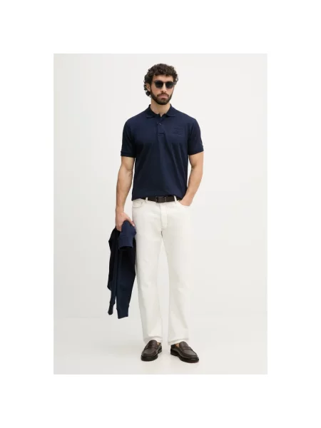 Koszulka polo Lacoste z logo niebieska