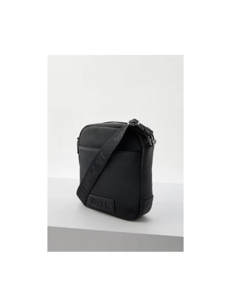 Lniana torba crossbody La Martina czarna