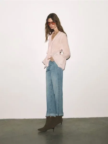 Замшевые ботильоны Reserved на шпильке зеленые