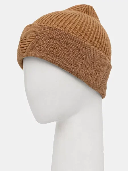 Шерстяная шапка Emporio Armani зеленая