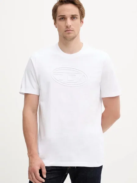 Diesel tricou din T-ADJUST-BIGOVAL cu imprimeu alb