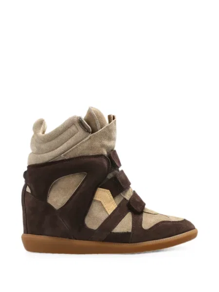 Sneakerși Isabel Marant din piele de căprioară maro