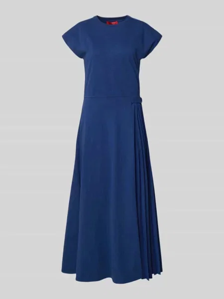 Taliowana sukienka casualowa z mieszanki bawełny i lnu model COLIBRI' Max&co.