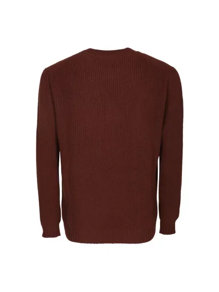 Sweter Dell'oglio wełniany brązowy