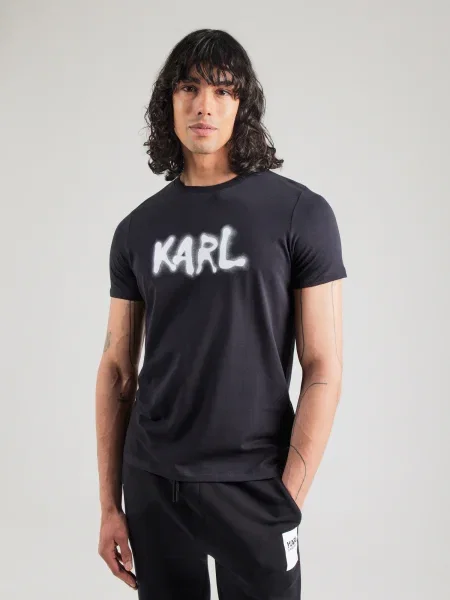 Karl Lagerfeld Tricou bleumarin alb