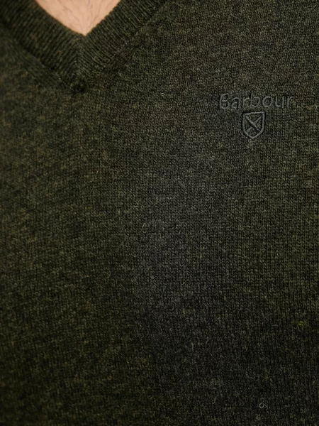 Шерстяной свитер Barbour зеленый