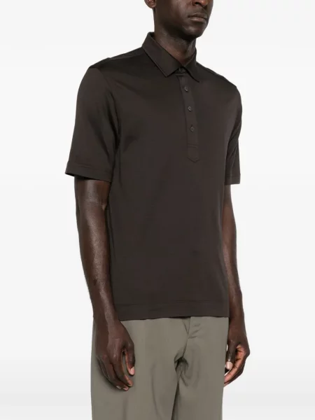Scurt tricou polo Zegna maro