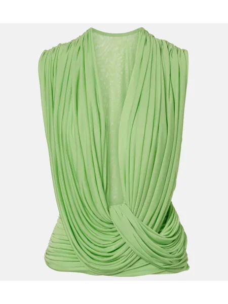 Jersey top Christopher Esber z draperijo zelena