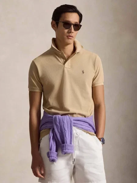 Tricou polo Polo Ralph Lauren bej