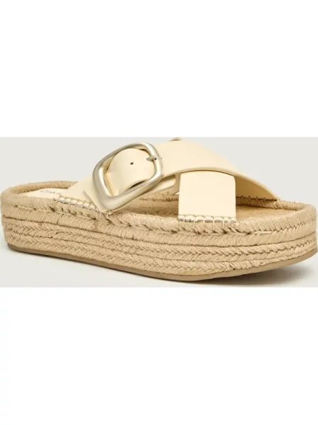 Calvin Klein De piele șlapi bej