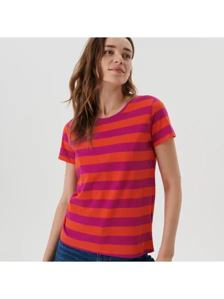 Sinsay Pruhované tričko Růžová