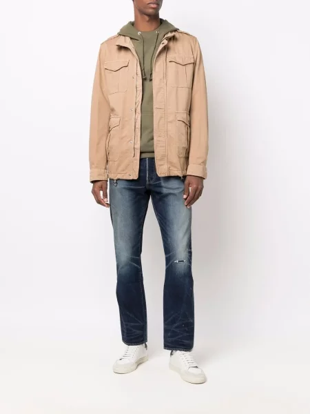 Proste jeansy Visvim z przetarciami niebieskie