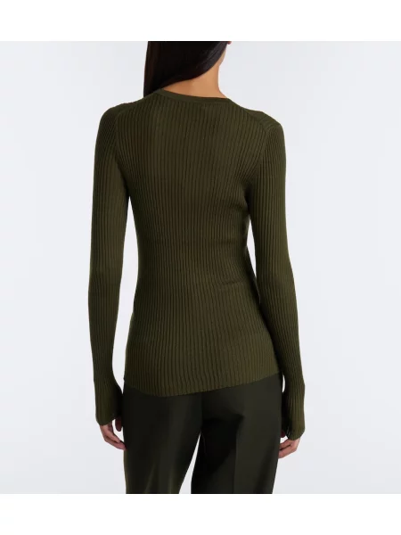 Pulover Gabriela Hearst de mătase verde