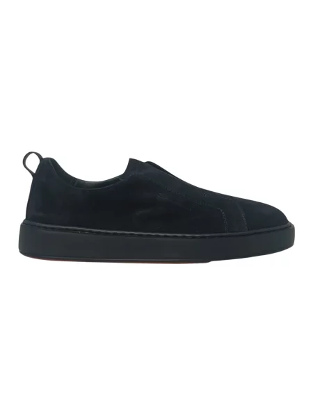 Sneakersy Santoni skórzane niebieskie