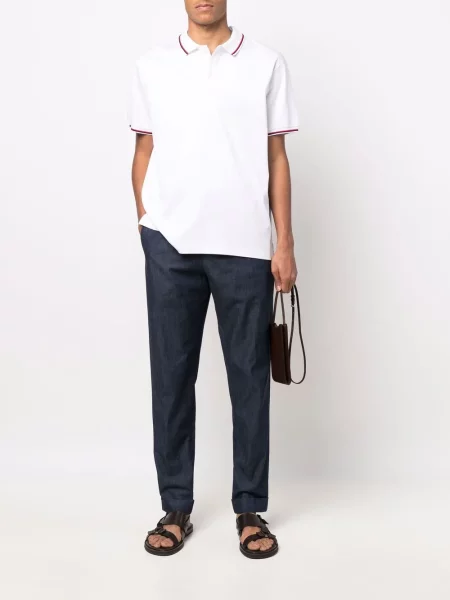Scurt tricou polo Paul & Shark alb
